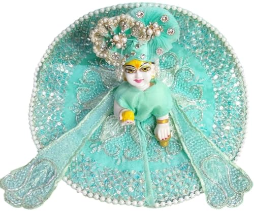 Partish Laddu Gopal Heavy Janamashtmi Poshak with Pagdi, Patka an...