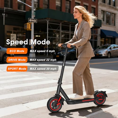 Image of Electric Scooter for Adults 10 inch Off-Road Pneumatic Tire 1200W Motor Max 33 Miles Long Range, 30 MPH Top Speed with Cruise Control, Dual Suspensions, Turn Signals Foldable E-Scooter, UL-2272 Certified