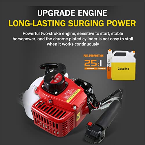 Gas Powered Hedge Trimmer, Handheld Gas Powered Petrol Hedge Trimmer, Single Edge/Dual-Blade Cordless Hedge Trimmer, Garden Bush Trimmer Tools, Thickened Aluminum Alloy Gearbox, Durable(Size:single Ed #TOP3
