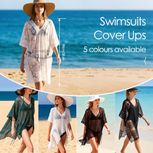 Image of Bathing Suit Cover Up for Women,V-Neck Summer Swimsuit Coverups Loose Swimwear Beach Dress for Pool Sea Party