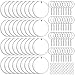 Duufin Acryl Transparente Kreis Scheiben Set mit 36 Transparente Acryl Kreis Scheiben 36 Schlüsselanhänger-Ringen 36 Sprungringe für DIY Schlüsselanhänger und Bastelprojekt, 6.35CM