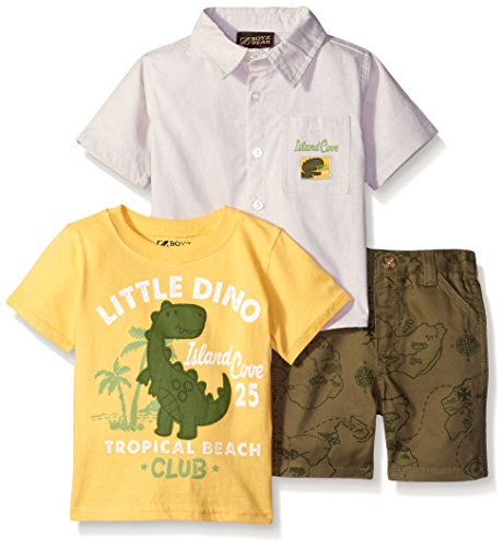 Boyzwear Baby Boys'' 3 Piece Button Down and Tee Shirt Set
