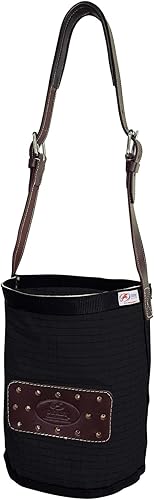 Miniatura 4 de Derby Originals Bolsa de alimentación de lona Ripstop de 24 onzas con correa de cuero acolchada para seguridad y diseño de solapa antiderrames