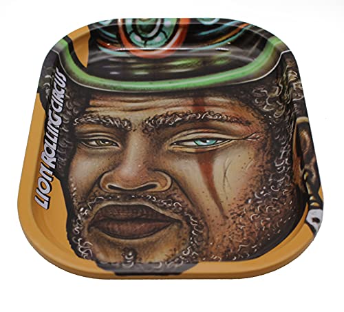 Lion Rolling Circus Small Metal Rolling Tray - Mr. Trampoline Design + DSS Scoop Card Lion Rolling Circus Small Metal Rolling Tray - Mr. Trampoline Design + DSS Scoop Card