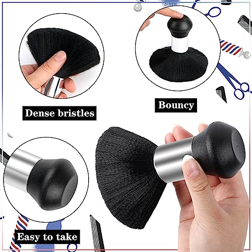 Image of FEBSNOW Barber Cape Professional Hair Cutting Cape with Neck Duster Brush | Full Coverage Haircut Apron for Adults, 46x57 inches, Adjustable Neckline, Keep Clothes Clean Dry, Home Salon Barber Supplies
