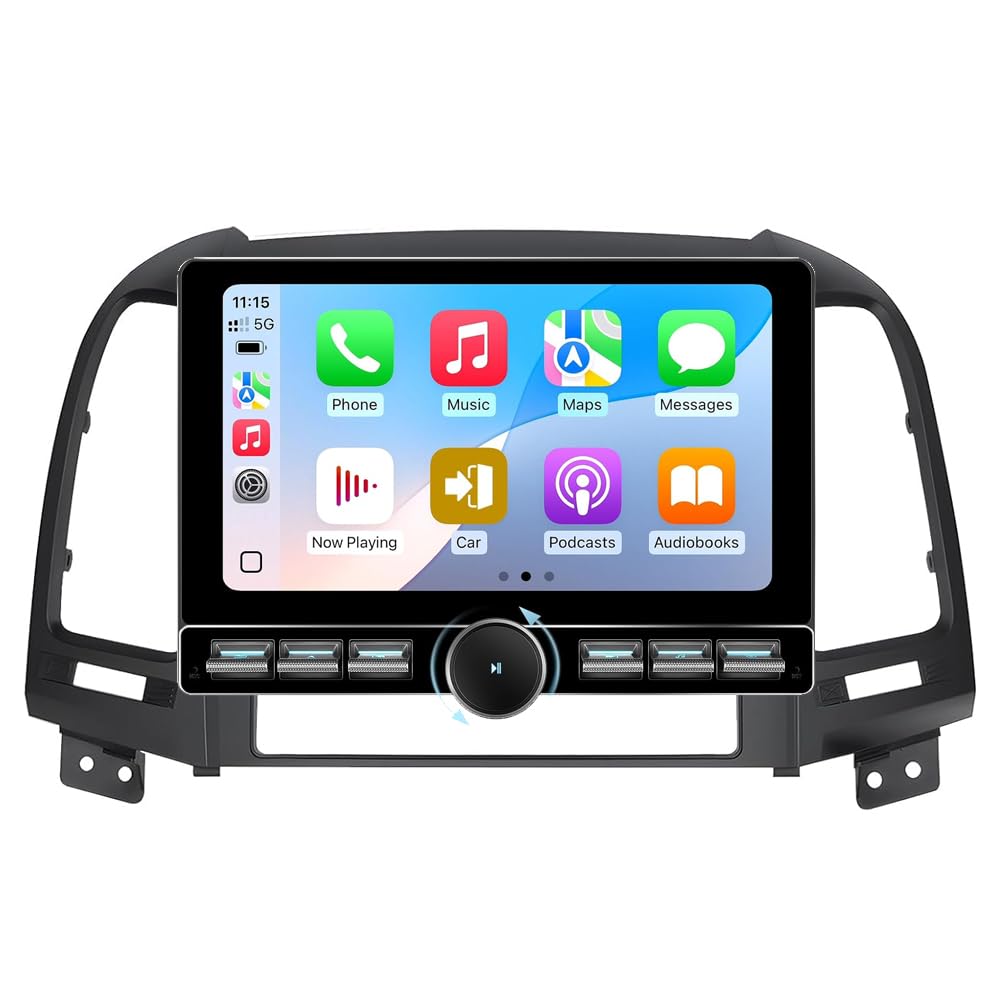 Photo 1 of Android 15 8-core 4+64GB for Hyundai Santa Fe Radio 2006-2012 Car Stereo Wireless Apple CarPlay Android Auto GPS Navigation 10.8” HD Tesla Touchscreen Bluetooth Mirror Link+Backup Camera
