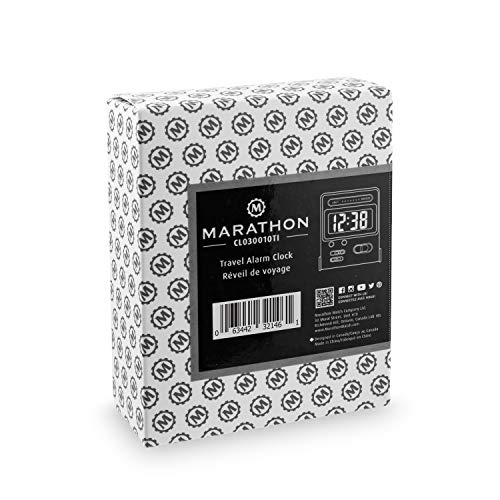 Marathon Compact Travel Alarm Clock With Built-In Phone Stand #TOP6