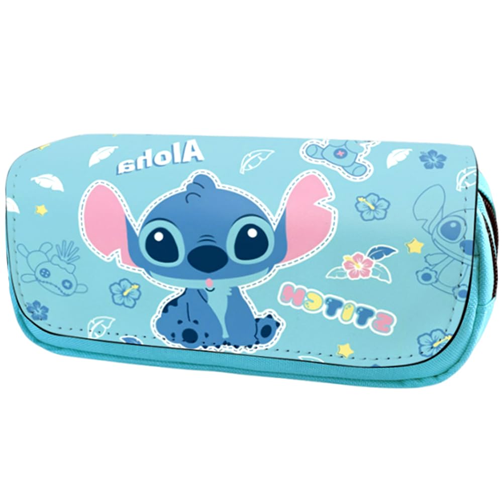 IOSCDH Papelería Caja,Estuche Rectangular,STI-TCH Estuche Escolar, Bolsa de Lápiz, Estuche con Cremallera, Organizador de Papelería para niña, Bolsa de Cosméticos, Portable Estuche, Útiles Escolares