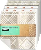 Swedish Dish Cloths for Kitchen - Reusable Dishcloths for Washing Dishes - Each Cellulose Dish Cloth Replaces 15 Rolls of Paper Towels and is More Absorbent Than a Sponge - Dishcloth Set of Six