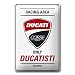 Ducati Corse Racing Area Only Ducatisti Allowed Stamped Metal Sign White Red