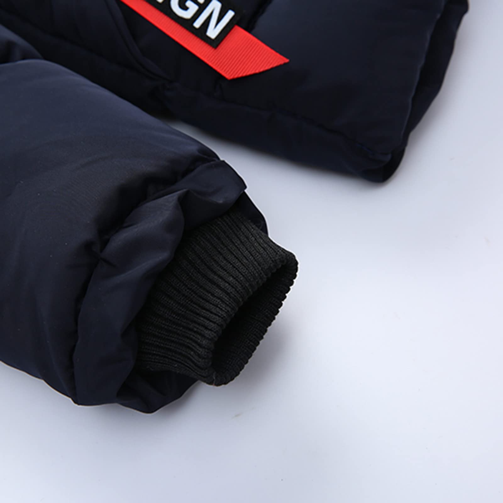 Piumino per bambini Ragazzi Inverno Scuola Con Cappuccio Foderato In Pile Piumino Imbottito Caldo Capispalla Bambini Addensare Confortevole Snowsuit