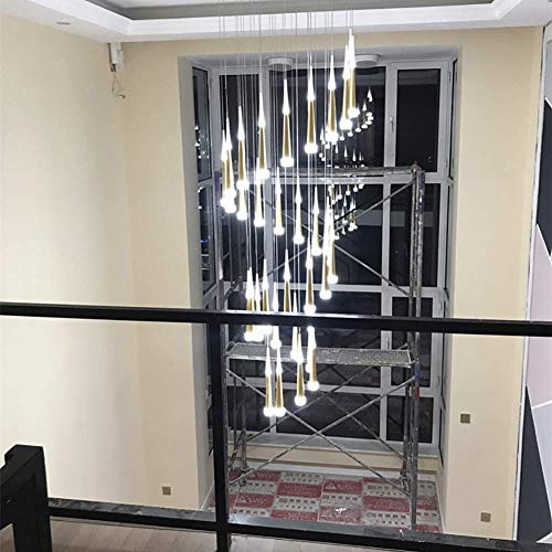 Lámpara colgante LED de cono dorado con 6 luces modernas 4
