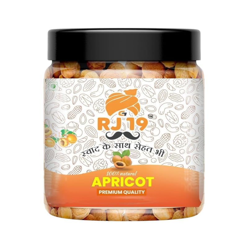 GI RJ 19 Premium Turkish Dried Apricots | Sun Dried Dried Apricots | Gluten Free & Sodium Free | Healthy Snacking & Recipes (500 Gram)