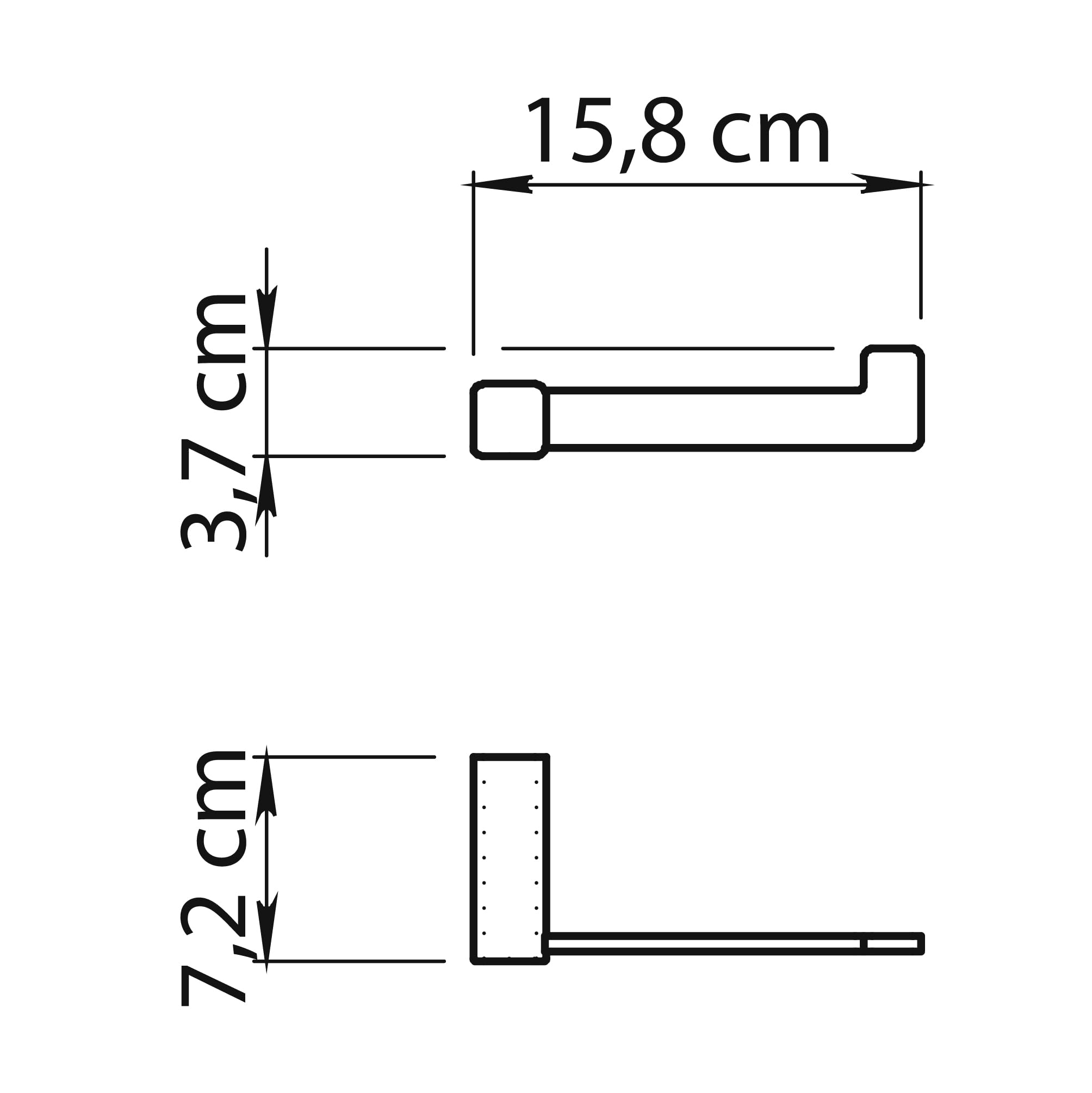 Gedy Spluga Toilet roll holder Chrome, 15,8x7,2x3,7cm - Image 3