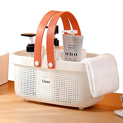 LAIGOO Large Shower Caddy Basket, Plastic Storage Basket with Handles Storage Bins Shower Storage Organizer for Bathroom, College Dorm, Kitchen, Bedroom, Gym Cover