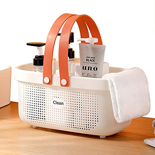 Image of LAIGOO Large Shower Caddy Basket, Plastic Storage Bin with Handles - Shower Storage Organizer for Bathroom, College Dorm, Kitchen, Bedroom, Gym