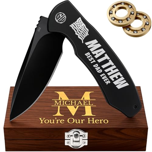 Image of Custom Knife - Personalized Gifts for Men and Women - Engraved Gifts for Men Husband Boyfriend Wife Girlfriend - Customized Pocket Knives for Birthday, Anniversary - Best Unique Present 6700 A PS N