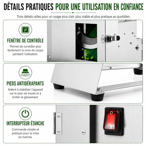 Cortadora de verduras impermeable y profesional para hostelería apta para apio y zanahorias 6