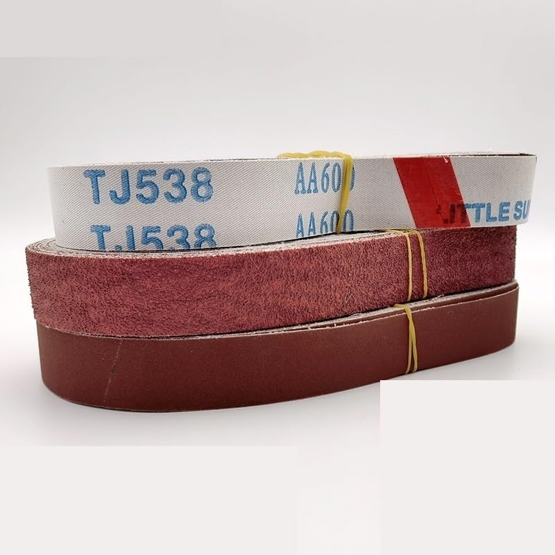 Pas szlifierski 10 szt. 1" x 30" taśma ścierna z tlenku glinu 25x762mm taśma szlifierska do metalu i drewna 762 x 25mm ekran ścierny może szlifować na sucho na mokro(5Pcs Grit 600)