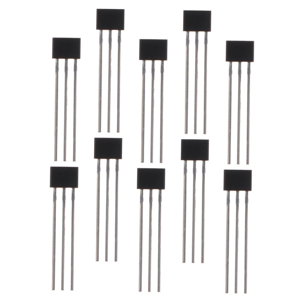 OSOLADY 10pcs Hall Effect Sensor Switch 3 Pin Hall Sensor House Brushless Electric Motor Hall Parts 3pins Sensor Halls Parts Sensor for Appliances Integrated Circuits Sensor Alloy