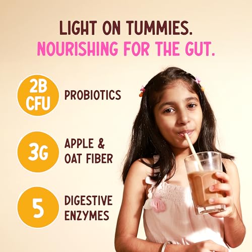 Image of Wellbeing Nutrition Kids Superfuel 7+years |Zero Added Sugar |9g Milk Protein Isolate, 23 Vitamins & Minerals, 100mg DHA, 3g Fiber, Probiotics |Height Growth, Immunity & Brain| Chocolate, Nutrition Drink Powder, 400g
