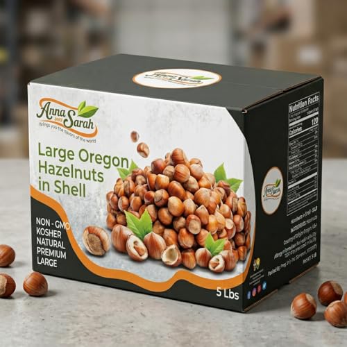 Image of Anna and Sarah Large Oregon Hazelnuts in Shell in Box, 5 Lbs