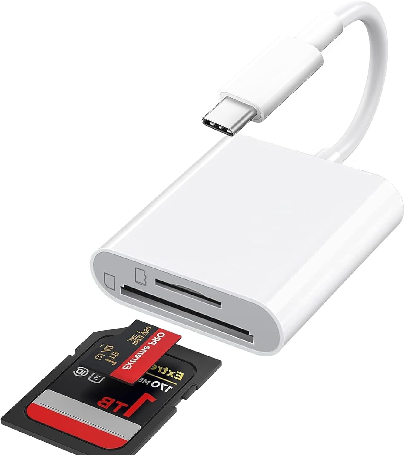 USB C SD Card Reader, USB C SD Card Adapter with Dual Card Slots for iPhone 15/iPad/MacBook/Mac/Laptop/Android, USB Type C Trail Camera Viewer Memory Card Reader, Plug and Play-image-29