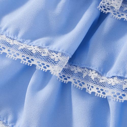 Image of Women Y2k Lolita Bloomers Ruffle Pumpkin Panties Bottom Lace Trim Layered High Waist Shorts Pettipants