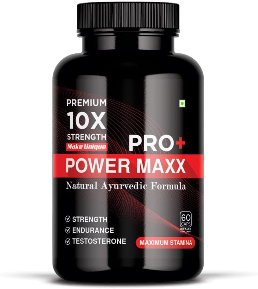 Make Unique Pro+ Power Maxx Natural Ayurvedic Helps to Improve Strength Stamina Endurance | 60 Capsule