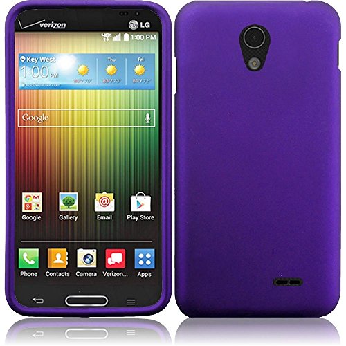 FastSun Hard Snap On Faceplate Protector Cover Phone Case for LG Lucid 3 VS-876 AS876 (Purple)