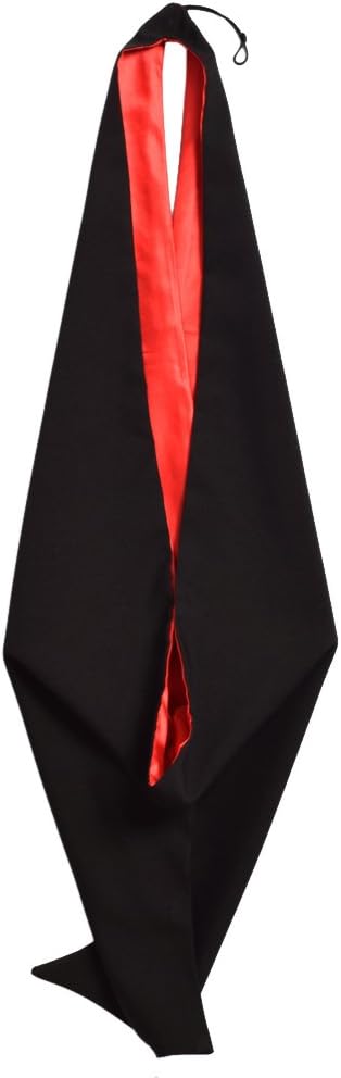 BLESSUME Unisex Graduation Hood Black and Red