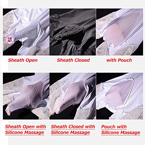 leesuo Men's Sexy Lace Underwear Boxer Briefs Low Waist Bikini Panties Underpants with Sheath3