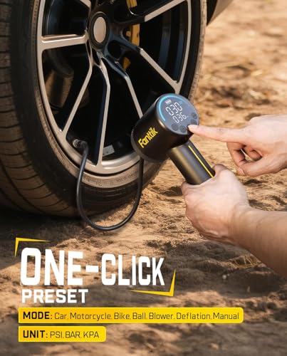 Fanttik X9 Classic Inflator/Blower 2-IN-1, Tire Inflator Portable Air Compressor with Light and Power Bank, 150PSI Cordless Air Pump for Car, Motorcycle, Bike, Ball, Air Mattress, Kayak, Swimming Ring