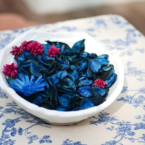 Decorative Vanilla Scented Dried Flowers Home Fragrance Sachet of Petal Potpourri Bags (Blue, 2kg)