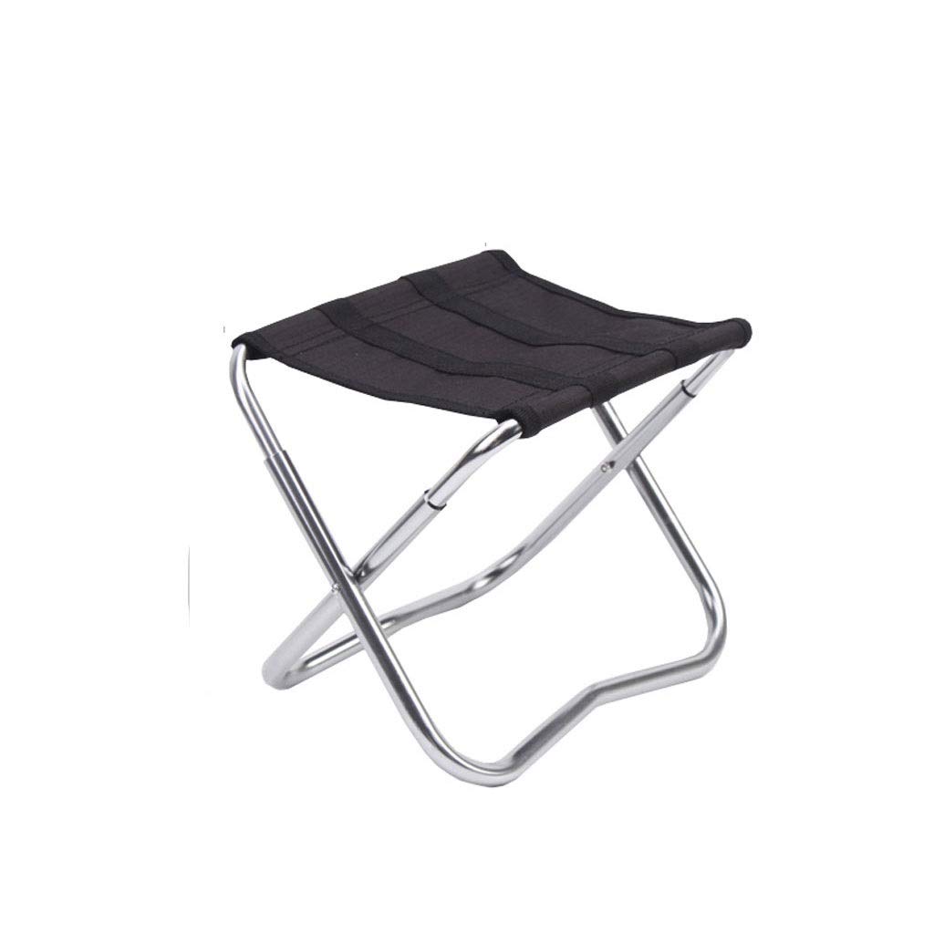 Tragbarer Outdoor-Campingstuhl Faltender Campinghocker, Leichter Edelstahl im Freien Faltbarer Stuhl, Camping Kleiner Sitzgrößerer Hocker für Gartenarbeit und Strand Klappstühle Taschenstuhl