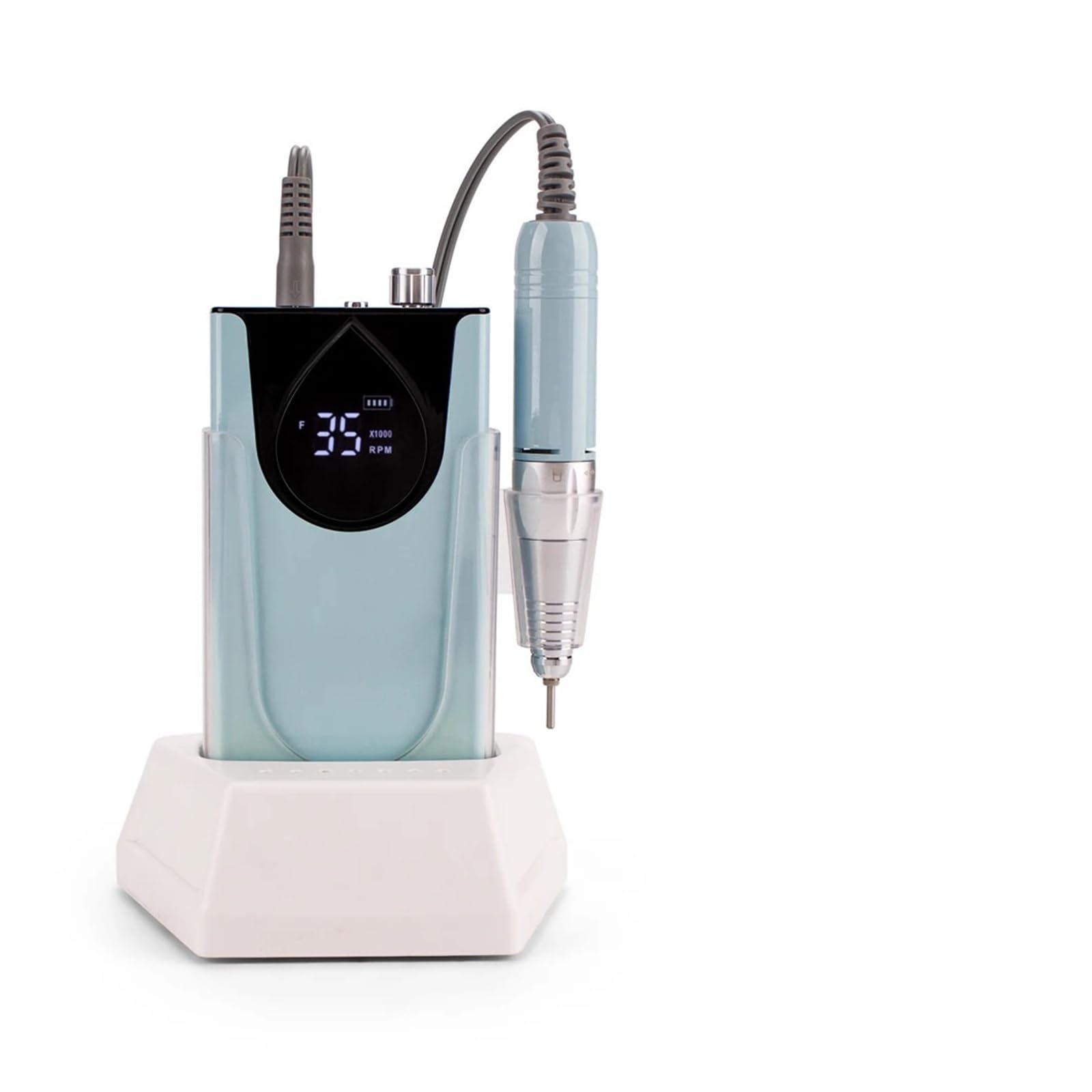 Trapano per unghie, Trapano elettrico professionale for manicure e pedicure, 35000 giri/min, portatile, ricaricabile, senza fili(Groen)