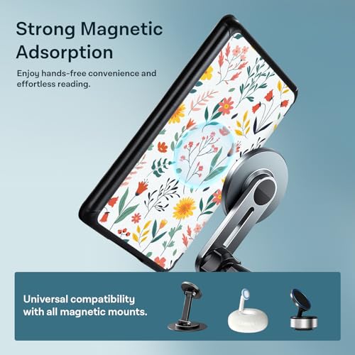 Image of CoBak Lightweight Stand Case for 7 inch Kindle Paperwhite 12th Gen 2024 and Kindle Colorsoft with Right Hand Strap - Compatible with iPhone MagSafe, for Samsung /Belkin /Anker Wireless Charging Pads