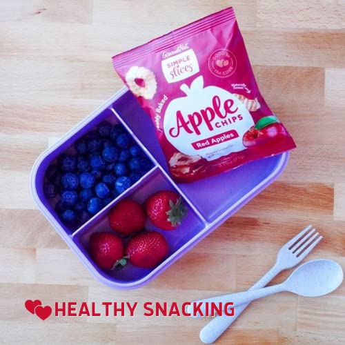 Gourmet Nut Simple Slices Baked Apple Chips, Usa Grown Sliced Dried Apples, Healthy Vegan Snack For Adults & Kids, Naturally Sweet, No Added Sugar, Red Apples.75Oz Individual Bags (8 Pack Box) #TOP2