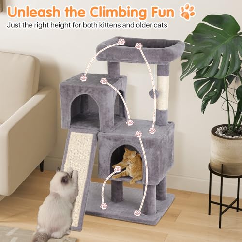 Árbol para gatos con rascador y dos pisos 36 pulgadas miniatura 7