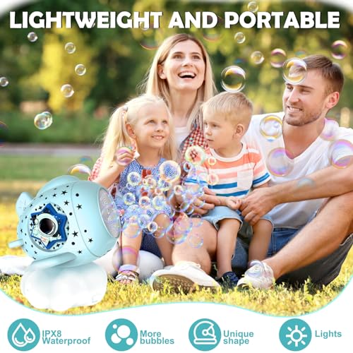 Dolanus Bubble Machine for Kids, Automatic & Rechargeable Bubbles Blower Maker Outdoor Toys for Toddlers Age 1-3, Toys for 3 4 5 6 7 8 Years Old Boys Girls, Gift for Party Wedding Birthday Outside - Thumbnail 4