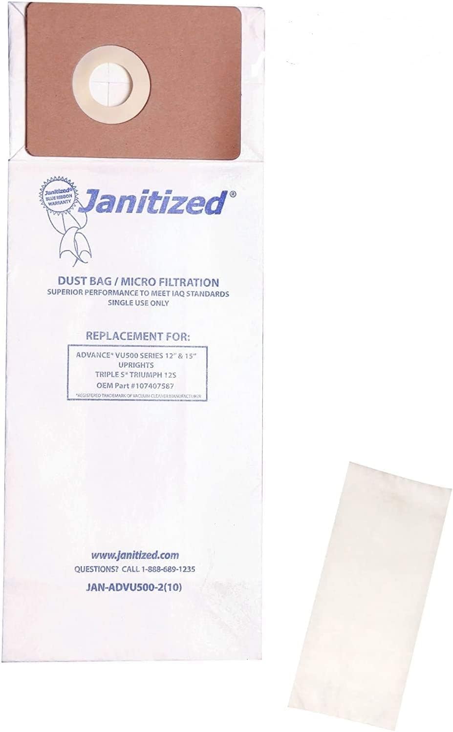 Janitized JANADVU5002(10) Advance VU500 Premium