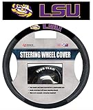 NCAA LSU Tigers Poly-Suede Steering Wheel Cover, One Size, Team Color