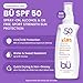 BU SPF 50 Kids Sunscreen Spray for Face and Body, Non Aerosol Spray, Fragrance Free, Clear, Non Greasy, Water Resistant, Fragrance Free 3.3 oz