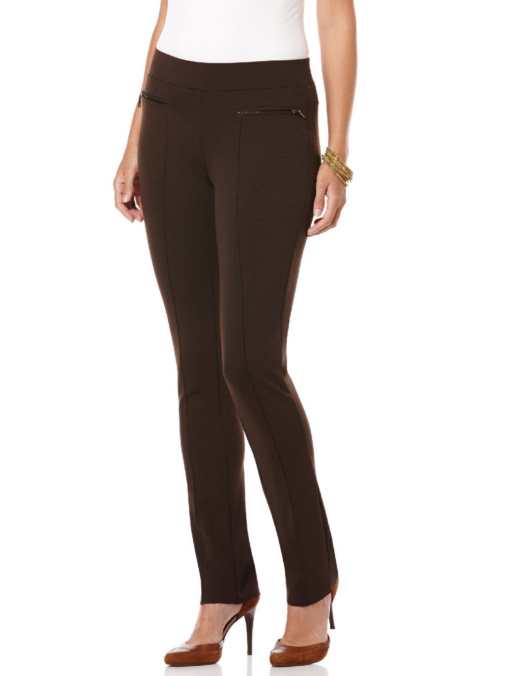 Rafaella Women's Petite Slim Comfort Fit Ponte Dress Pants (Sizes 4-14)