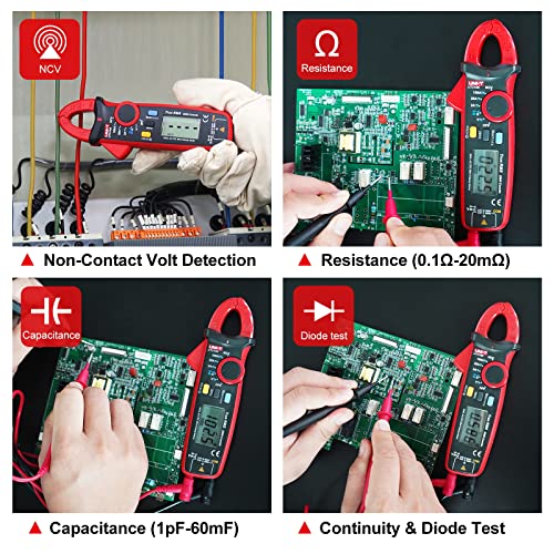 Uni-T Ut210E Digital Clamp Meter Ac Dc Amp Meter Clamp Multimeter True Rms 2000 Counts Voltmeter Continuity Tester Capacitor Hvac Tool Multi Tester #TOP4