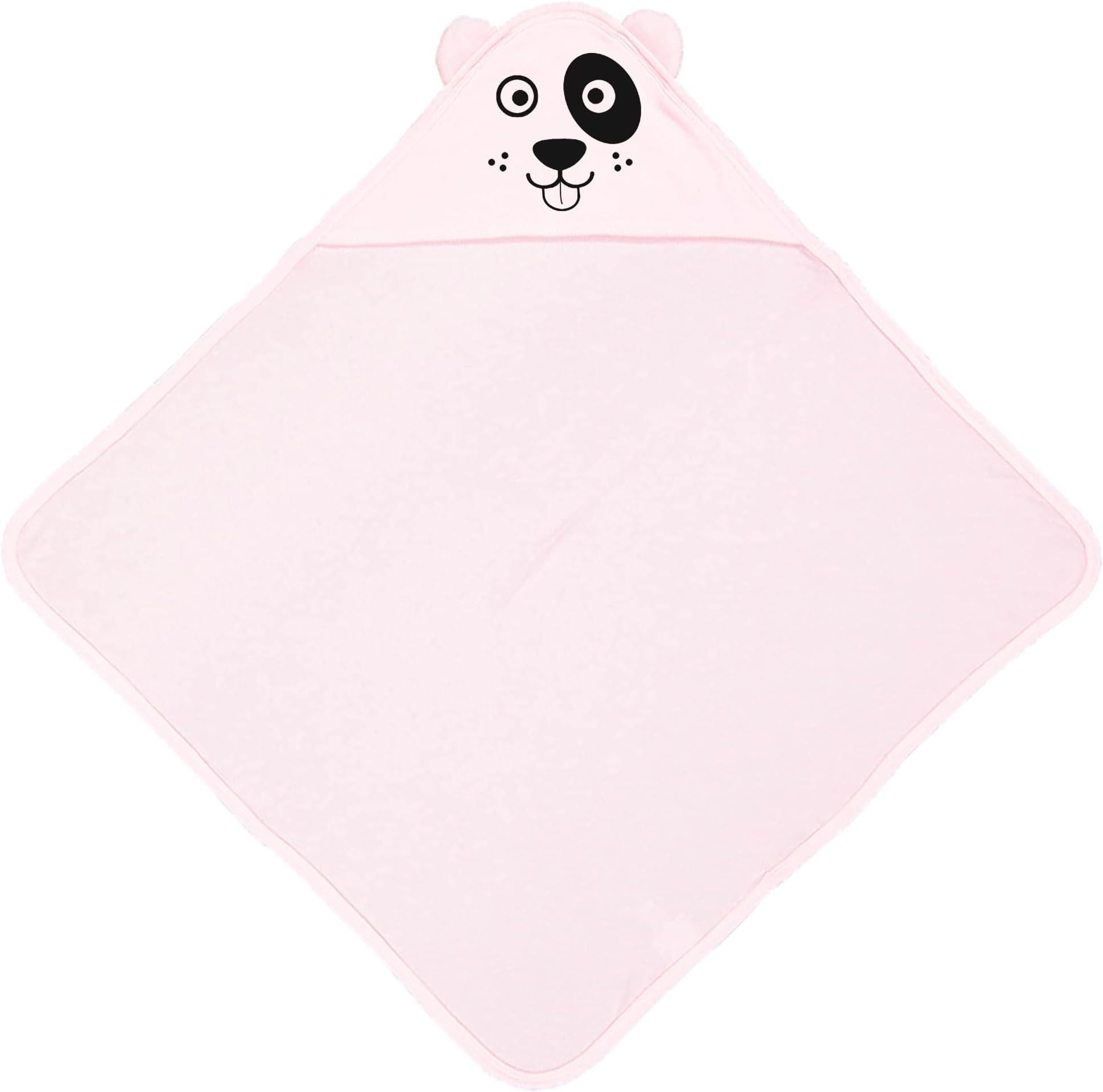Cute Adorable Baby Animal Puppy Dog Hooded Bath Towels with Ears (Pink)