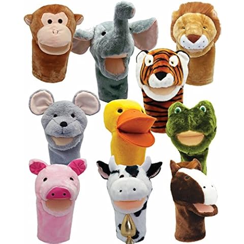 Get Ready Kids Bigmouth Animal Puppets, Set of 10 Cover