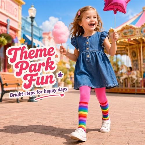 Image of VIKITA Girls tights Cotton Leggings in Spring fall winter stripe socks for girls 3-8 years