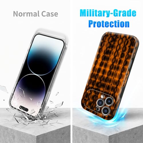 Coque iPhone 16 Pro marron écaille de tortue antichoc et compatible MagSafe - 5