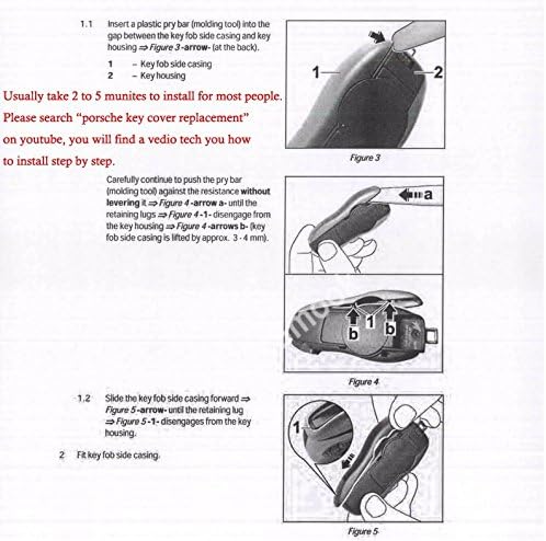 Miniatura 5 de Carcasa de Llave Inteligente, parte media + Tapa Lateral para Porsche Boxster Turbo Cayenne Panamera Macan Cayman 911 918 996 997 991, Rosado
